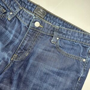 Gap Bermuda Denim Shorts Womens Size 10 Mid Rise Dark Wash Stretch Casual Summer